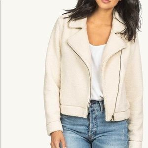 NEW Lilla P Sherpa Moto jacket from Anthropologie | Size M